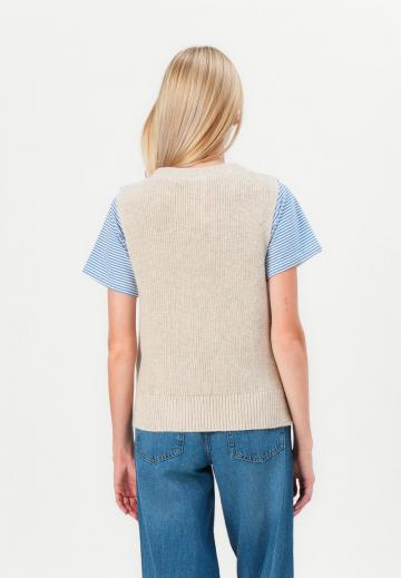 Пуловер без рукавов