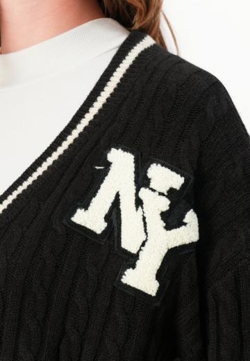 Жаккардовая вязаная кофта