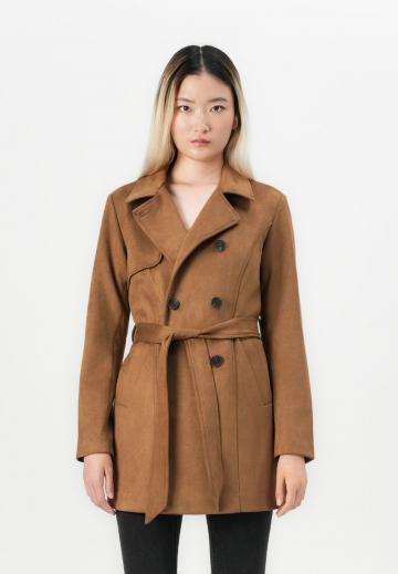 Пальто из искусственной кожи