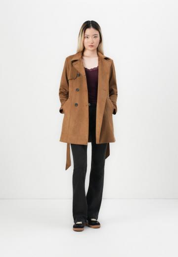 Пальто из искусственной кожи