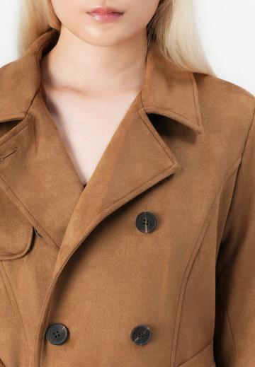 Пальто из искусственной кожи