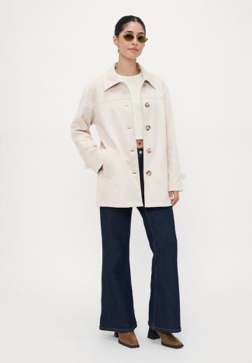 Пальто из искусственной кожи