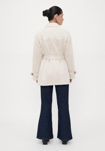 Пальто из искусственной кожи