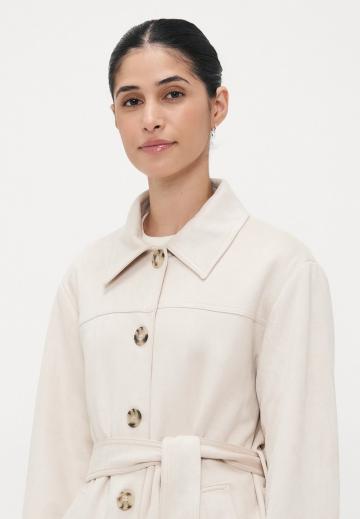 Пальто из искусственной кожи