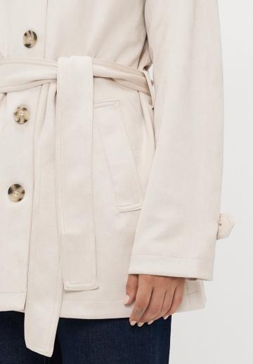 Пальто из искусственной кожи