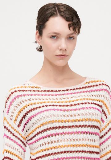 Пуловер в полоску