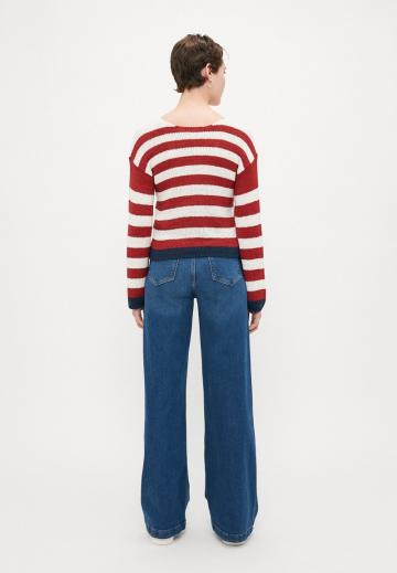 Пуловер в полоску