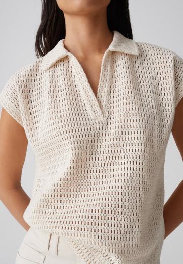 Пуловер с коротким рукавом