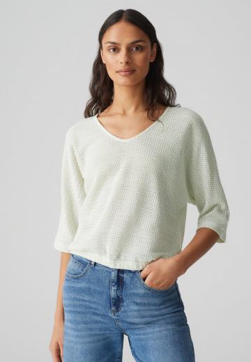 Пуловер с рукавом три четверти