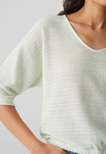 Пуловер с рукавом три четверти