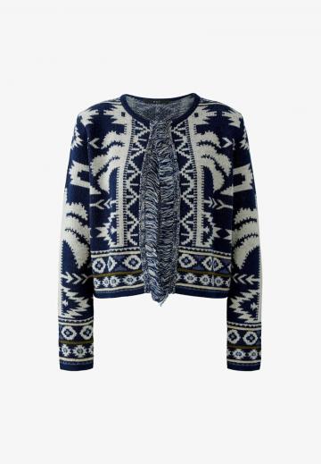 Жаккардовая вязаная кофта
