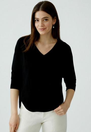 Пуловер с рукавом три четверти