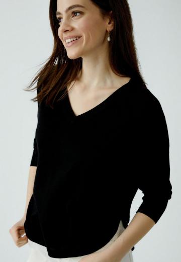 Пуловер с рукавом три четверти