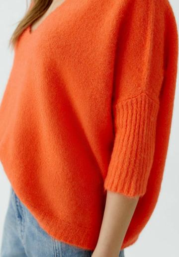 Пуловер с рукавом три четверти