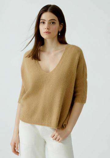 Пуловер с рукавом три четверти