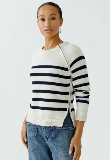 Пуловер в полоску