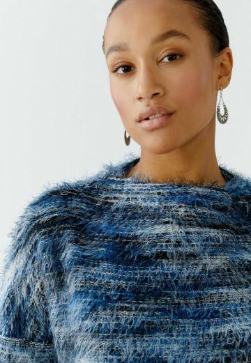 Пуловер с рукавом три четверти