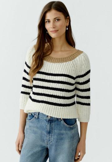 Пуловер с рукавом три четверти