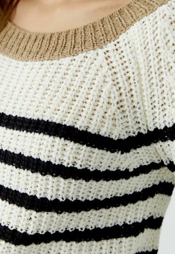 Пуловер с рукавом три четверти