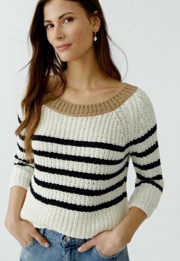 Пуловер с рукавом три четверти