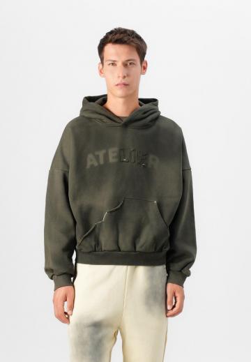 Пуловер с капюшоном