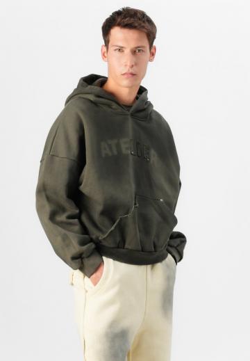 Пуловер с капюшоном