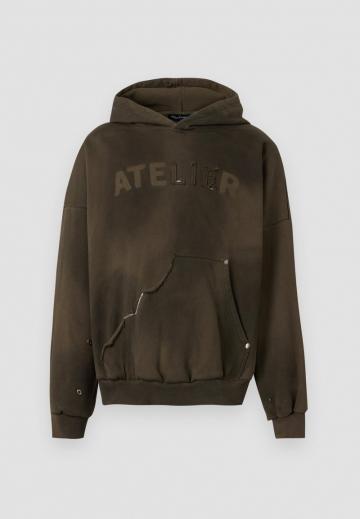 Пуловер с капюшоном