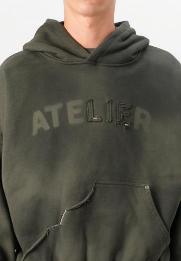 Пуловер с капюшоном