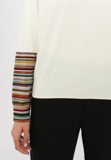 Пуловер в полоску