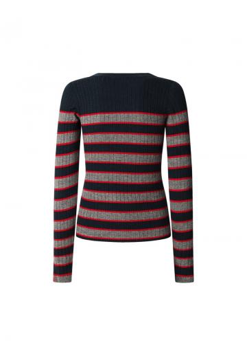 Пуловер в полоску