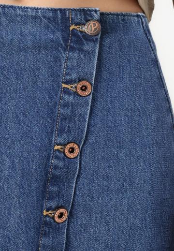 Юбка с накладными карманами