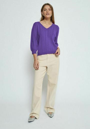 Пуловер с рукавом три четверти