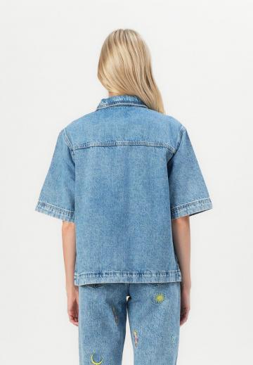 Джинсовая блузка