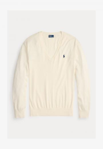 Пуловер с вырезом V