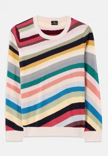 Пуловер в полоску