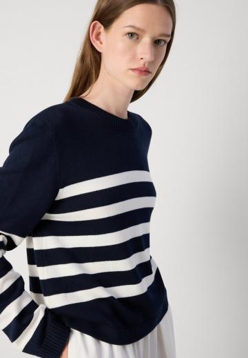 Пуловер в полоску