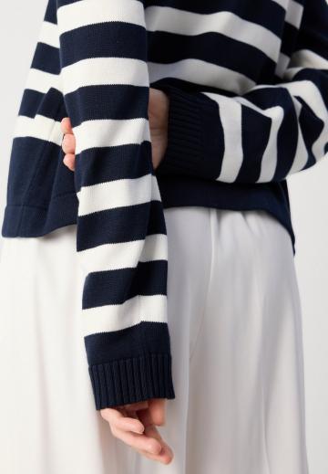 Пуловер в полоску