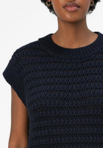 Пуловер с коротким рукавом