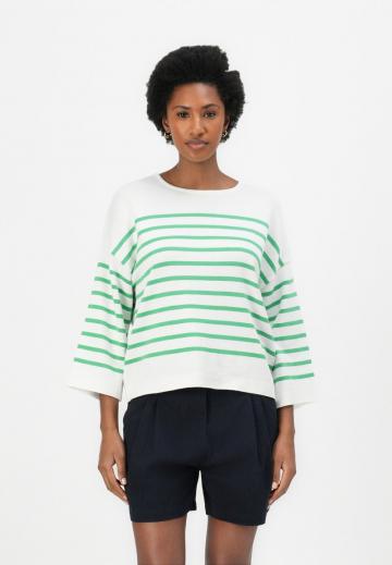 Пуловер в полоску