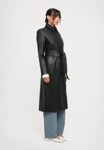 Пальто из искусственной кожи