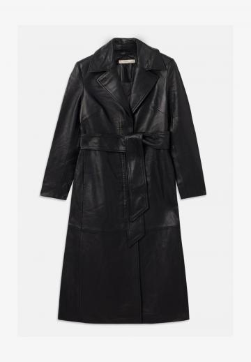 Пальто из искусственной кожи