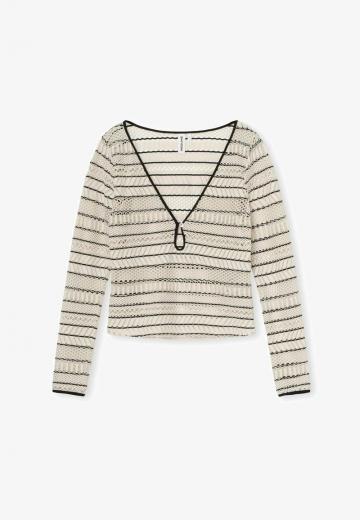 Пуловер в полоску