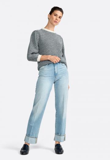 Пуловер с рукавом три четверти