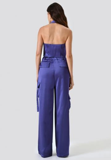 Брюки с накладными карманами