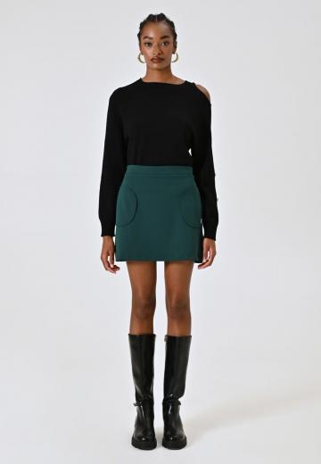 Юбка с накладными карманами