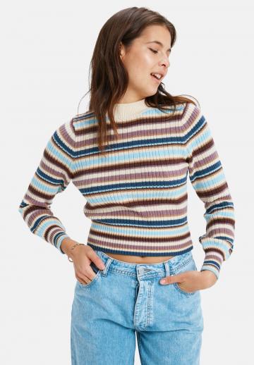 Пуловер в полоску