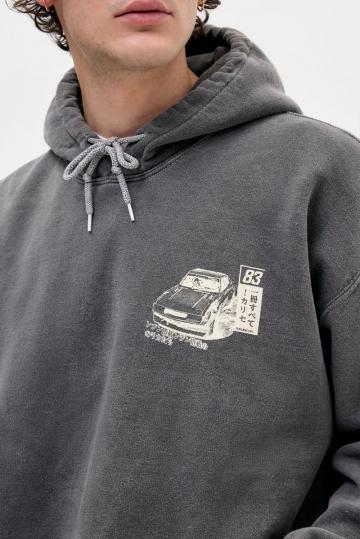 Пуловер с капюшоном