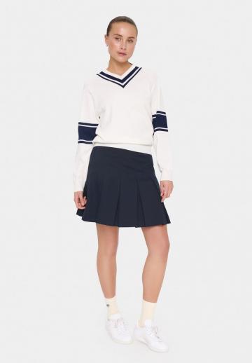 Пуловер с вырезом V