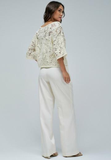 Пуловер с рукавом три четверти