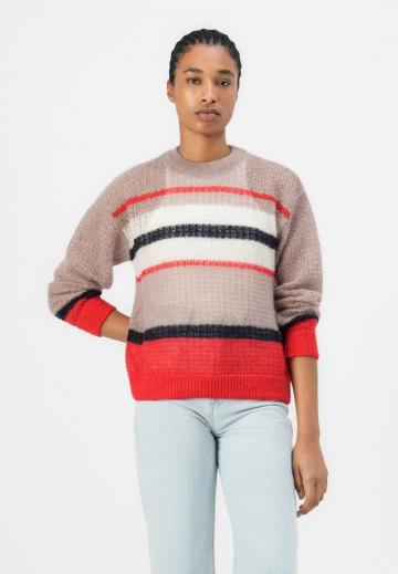 Пуловер в полоску